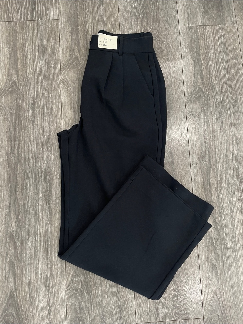 Abercrombie & Fitch Black High-Waist Trousers